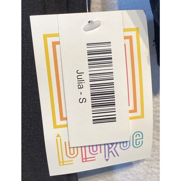 NWT Lularoe Julia Colorblock Pencil Dress Small Teal Black Stretch Jersey Knit - Picture 4 of 6